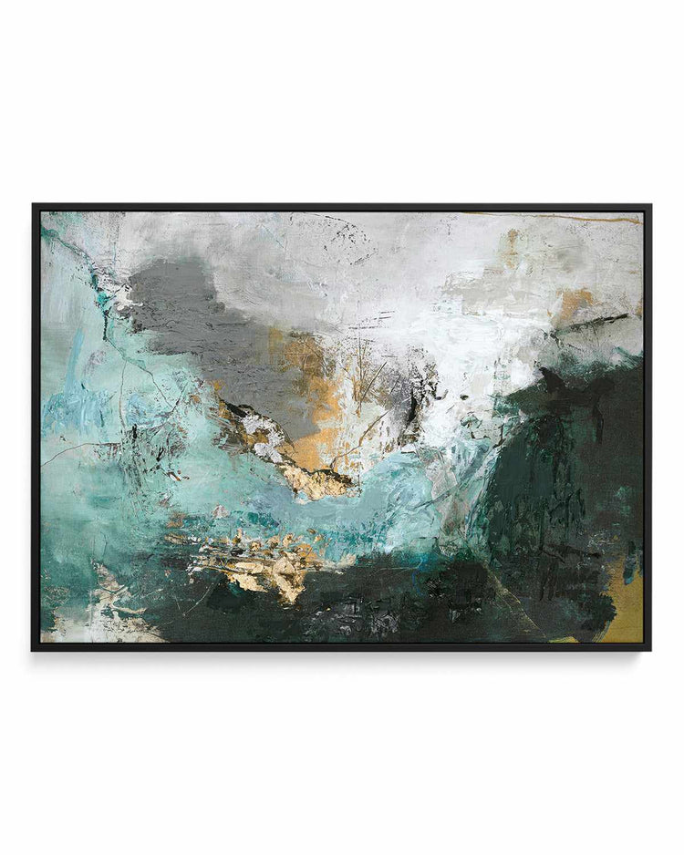 Arctic Green by Design Fabrikken | Framed Canvas Art Print