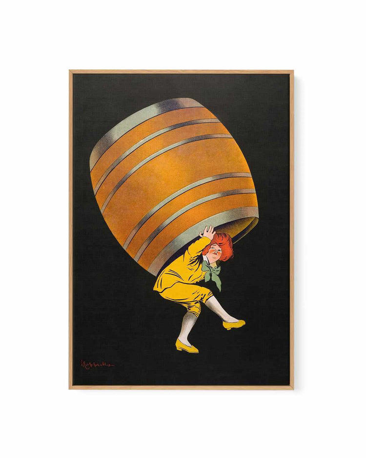 Beer Barrel Vintage Poster | Framed Canvas Art Print