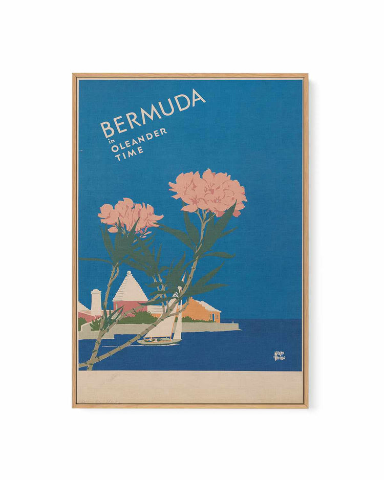 Bermuda Vintage Poster | Framed Canvas Art Print