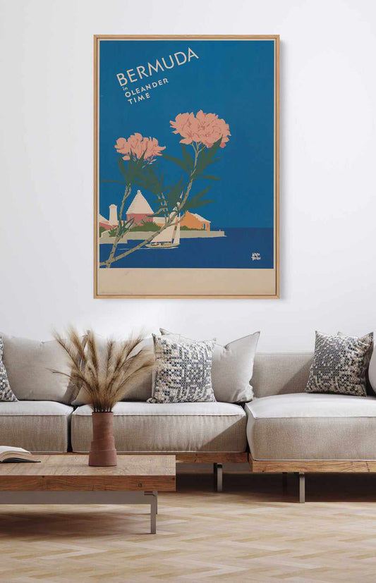 Bermuda Vintage Poster | Framed Canvas Art Print