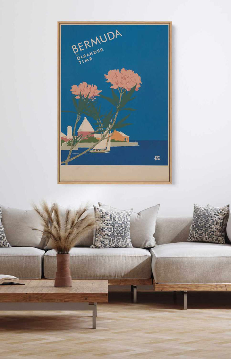Bermuda Vintage Poster | Framed Canvas Art Print