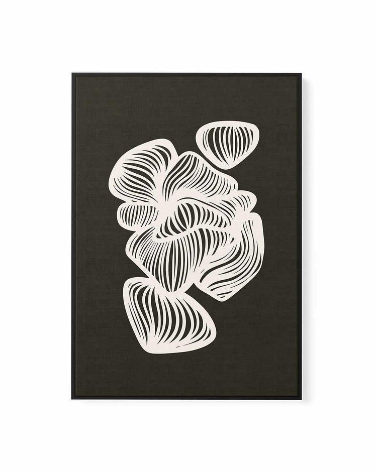 Black and White Shapes by Incado | Framed Canvas Art Print