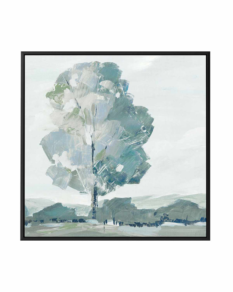 Blue Tree Forest I | Framed Canvas Art Print