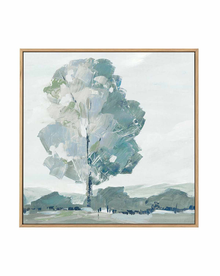 Blue Tree Forest I | Framed Canvas Art Print