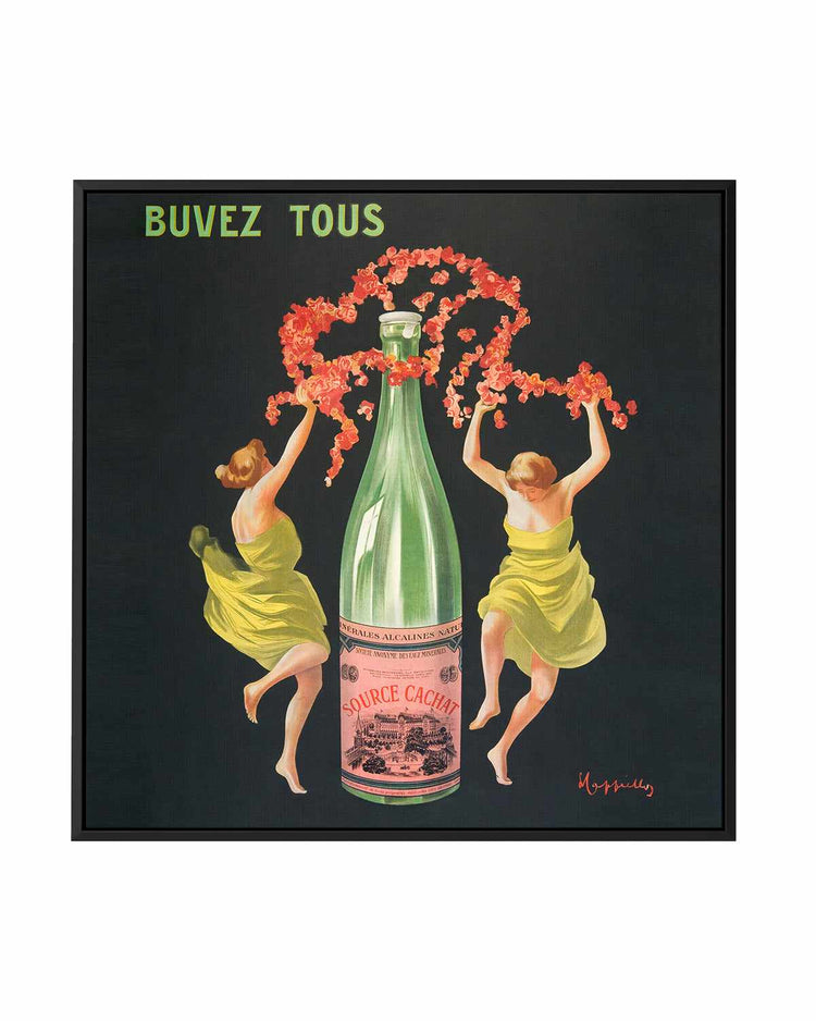 Buves Tous Vintage Poster | Framed Canvas Art Print