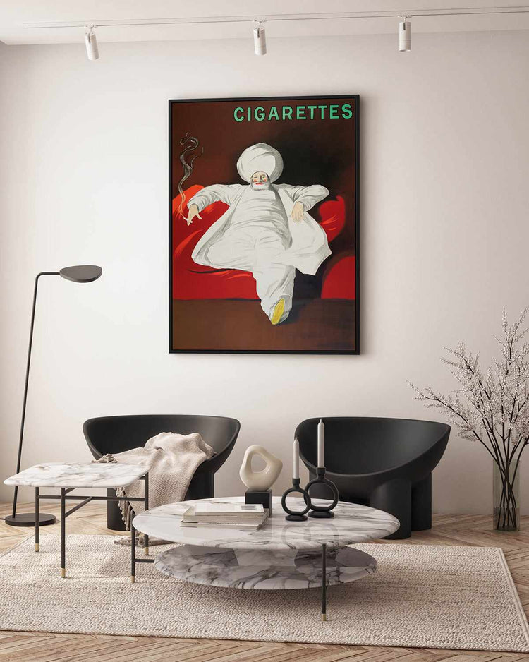 Cigarettes Vintage Poster | Framed Canvas Art Print