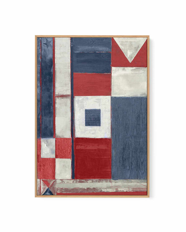 Coastal Flag I | Framed Canvas Art Print
