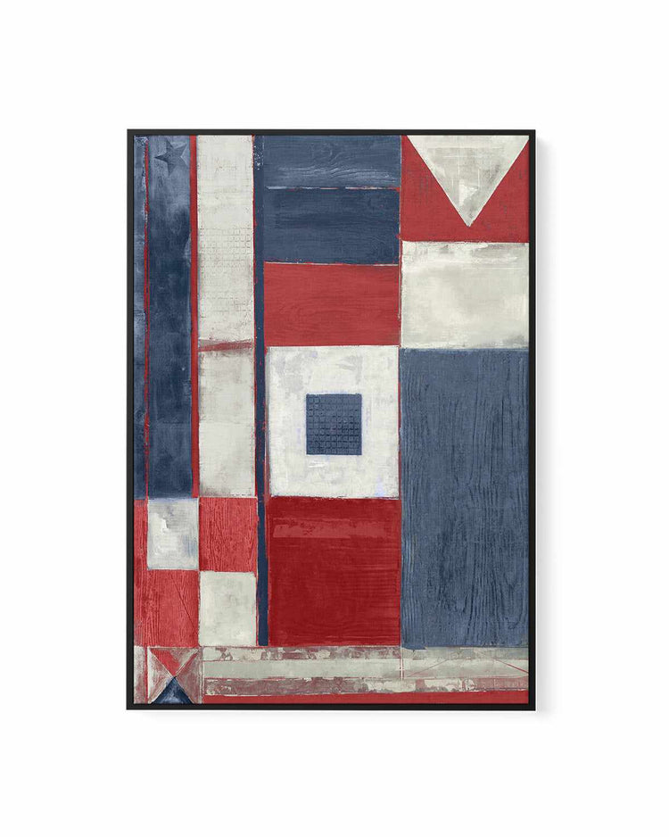 Coastal Flag I | Framed Canvas Art Print