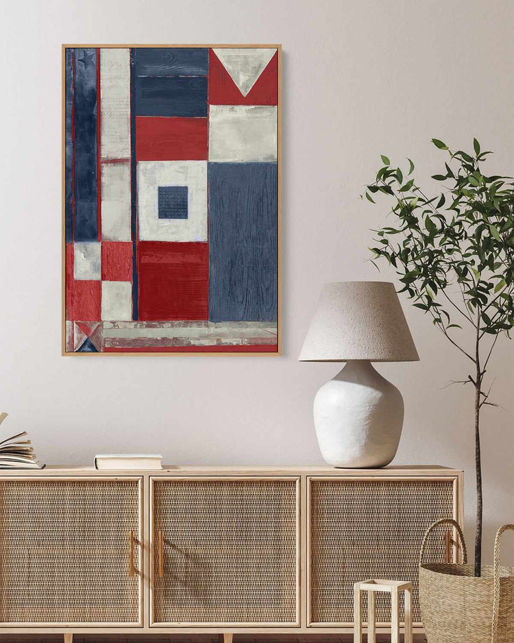 Coastal Flag I | Framed Canvas Art Print