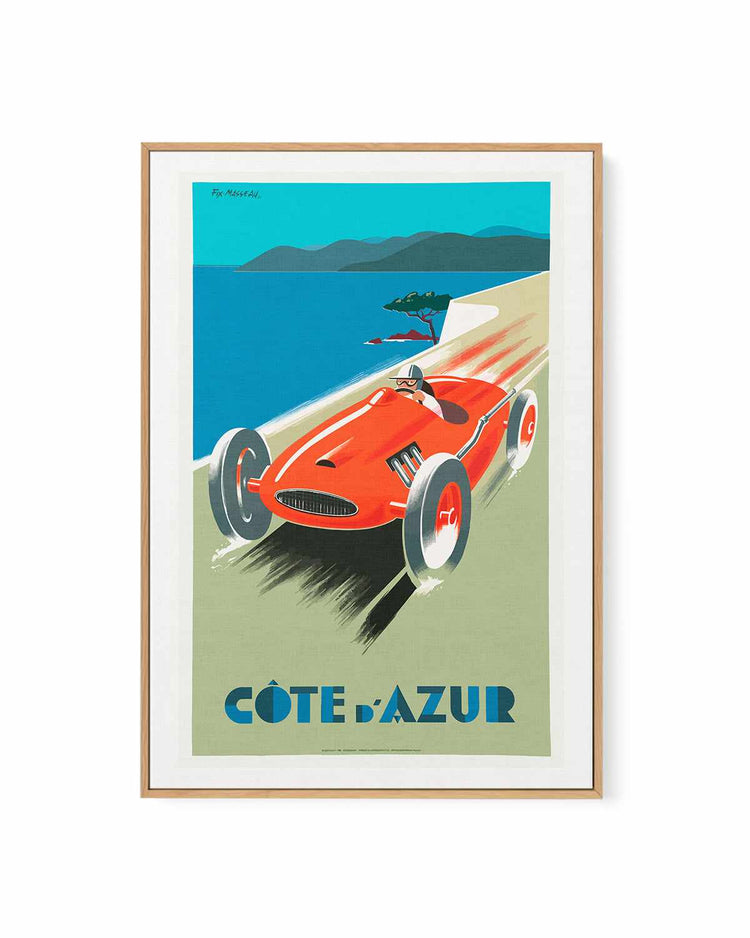 Cote d'Azur Vintage Poster | Framed Canvas Art Print