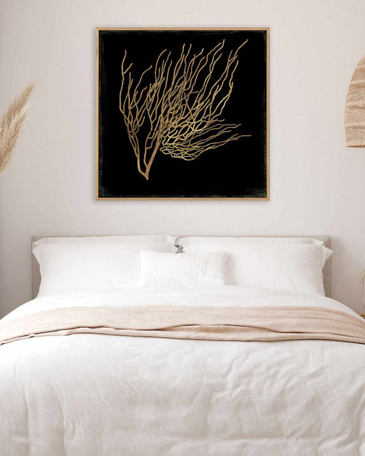 Gold Coral I | Framed Canvas Art Print