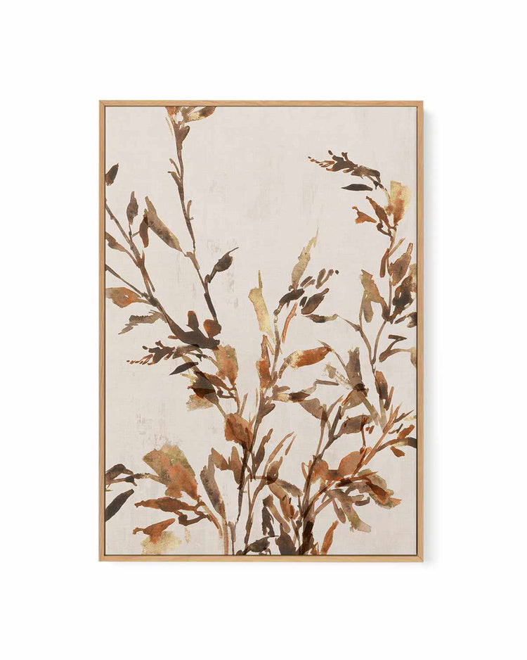 Golden Frond I | Framed Canvas Art Print