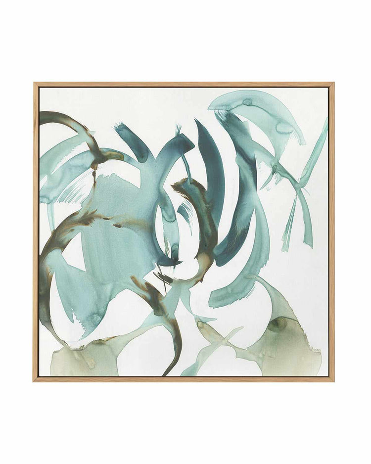 Hypnotic Curves II | Framed Canvas Art Print