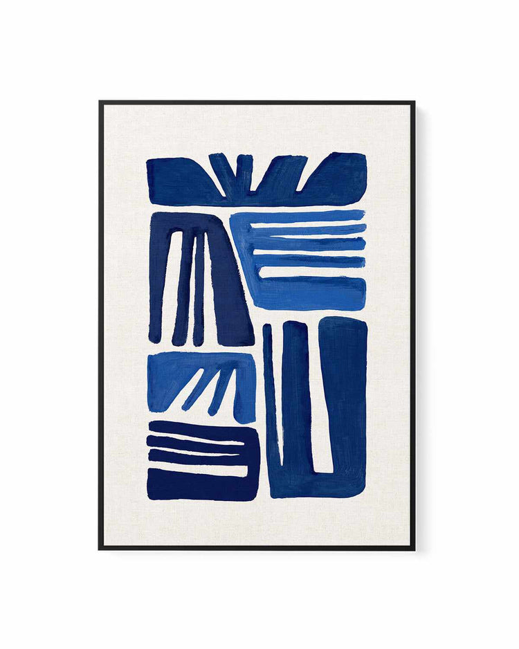 Indigo Form I | Framed Canvas Art Print