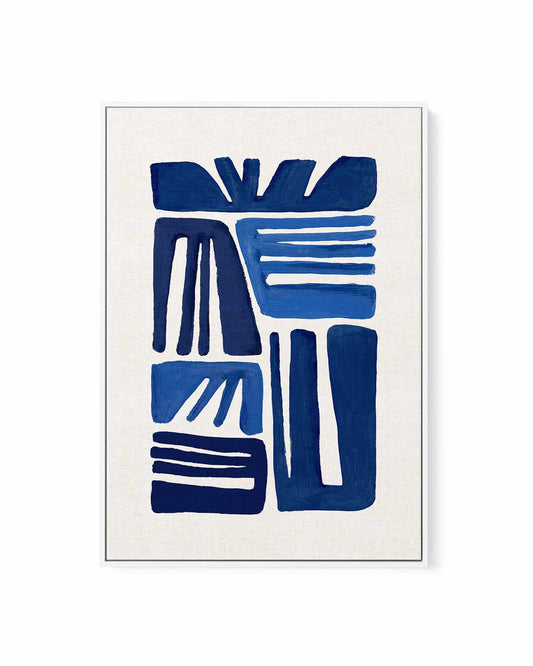 Indigo Form I | Framed Canvas Art Print