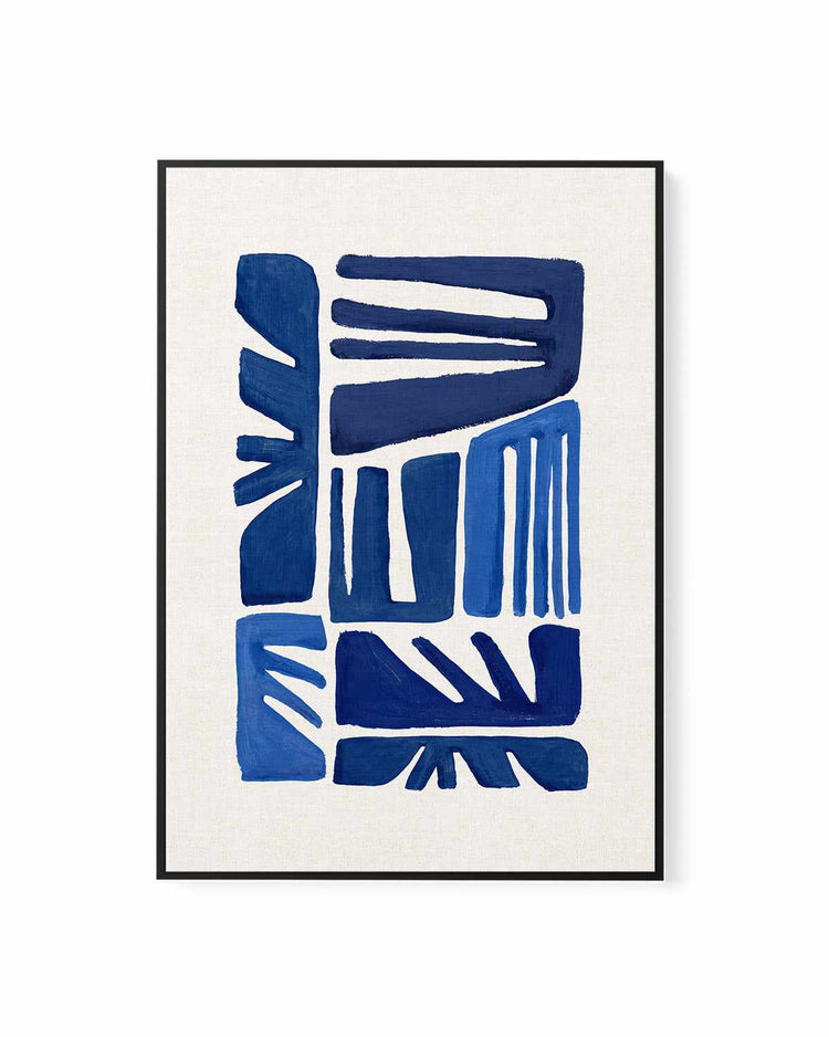 Indigo Form II | Framed Canvas Art Print