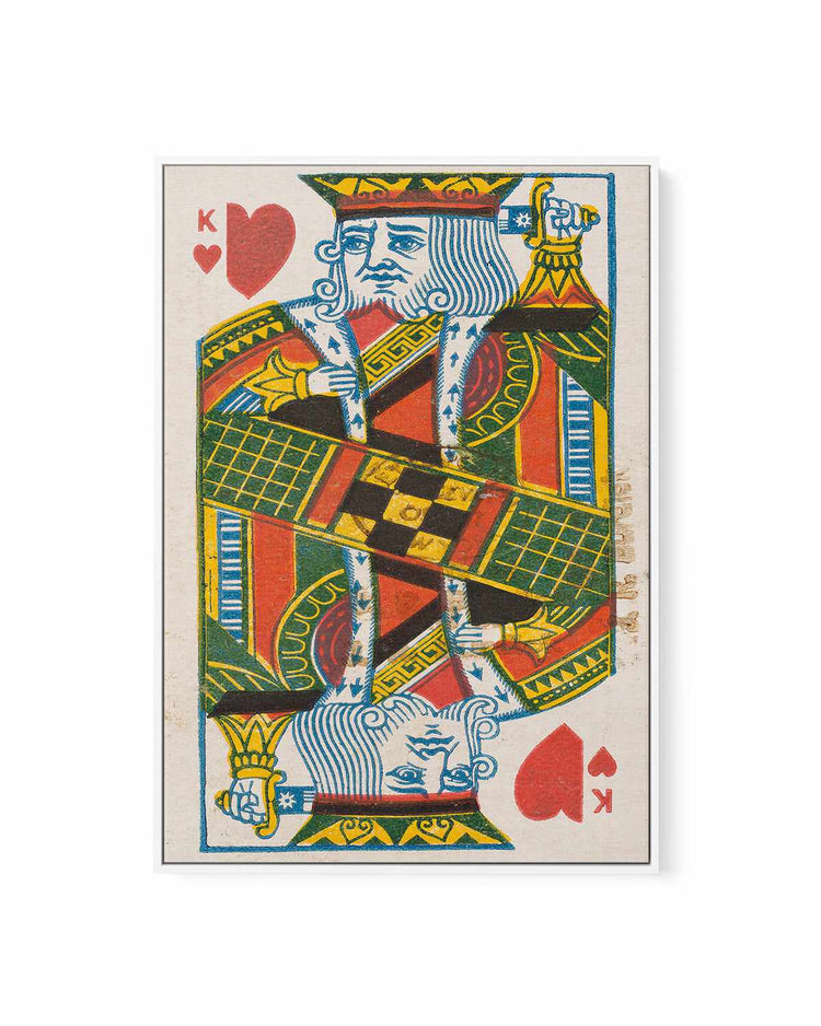 King of Hearts Vintage Poster | Framed Canvas Art Print