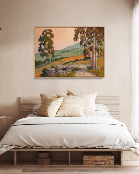 Poppy Hill Path by Ed Penniman | Framed Canvas Art Print