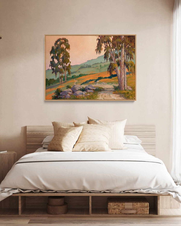 Poppy Hill Path by Ed Penniman | Framed Canvas Art Print