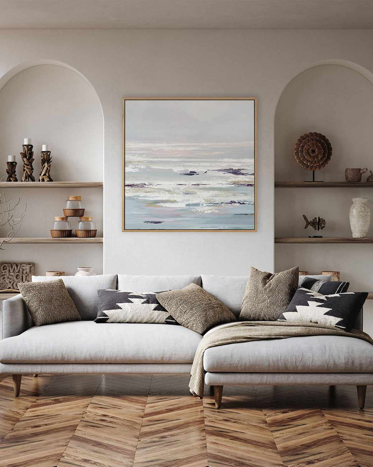 Purple Tides I | Framed Canvas Art Print