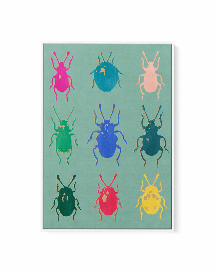 Rainbow Beetle | Framed Canvas Art Print