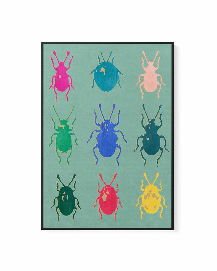 Rainbow Beetle | Framed Canvas Art Print