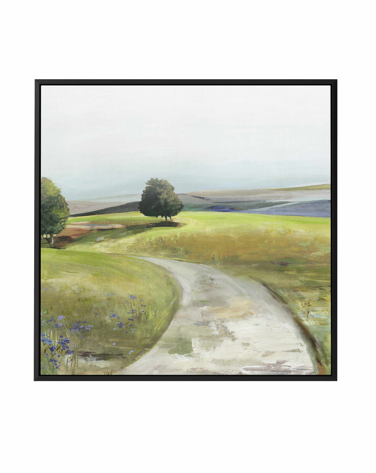 Rolling Green Right SQ | Framed Canvas Art Print