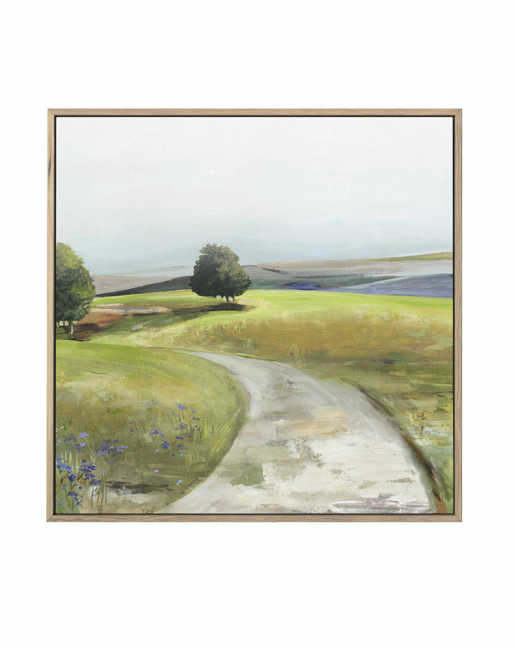 Rolling Green Right SQ | Framed Canvas Art Print