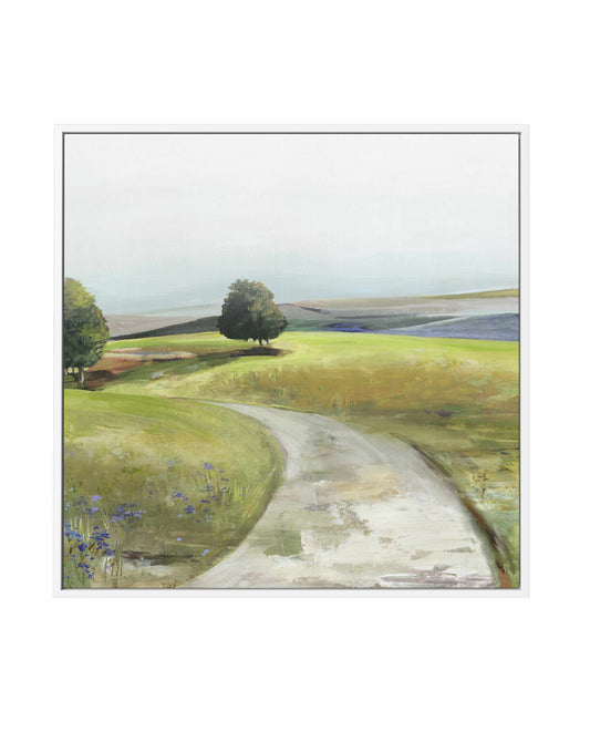 Rolling Green Right SQ | Framed Canvas Art Print