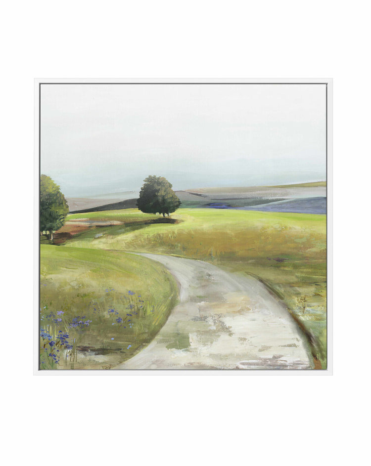 Rolling Green Right SQ | Framed Canvas Art Print