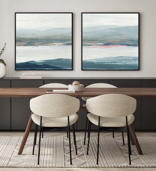 Peaceful Mind II Left SQ | Framed Canvas Art Print