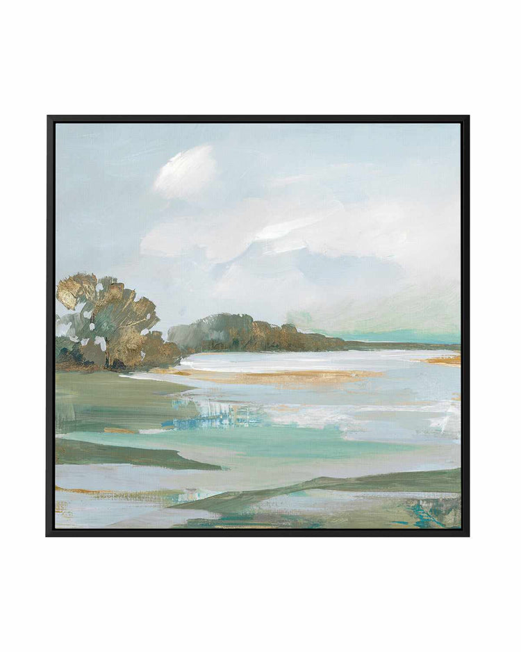 Serene Blue I Framed Canvas Art Print