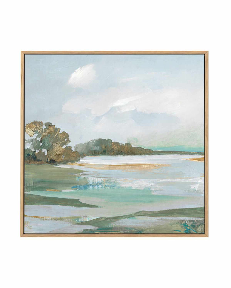Serene Blue I Framed Canvas Art Print