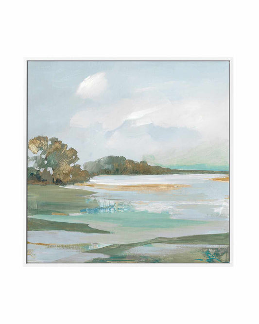 Serene Blue I Framed Canvas Art Print