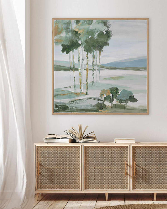 Serene Blue II | Framed Canvas Art Print