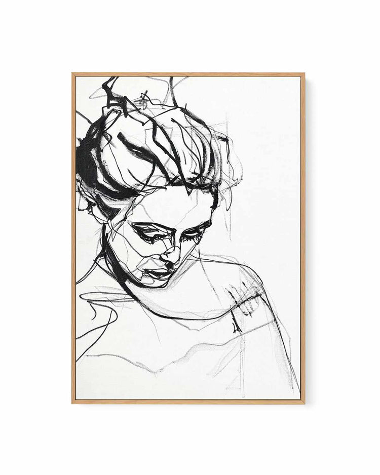 Silhouette I by Design Fabrikken | Framed Canvas Art Print