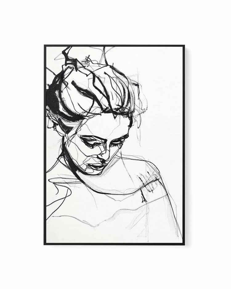 Silhouette I by Design Fabrikken | Framed Canvas Art Print
