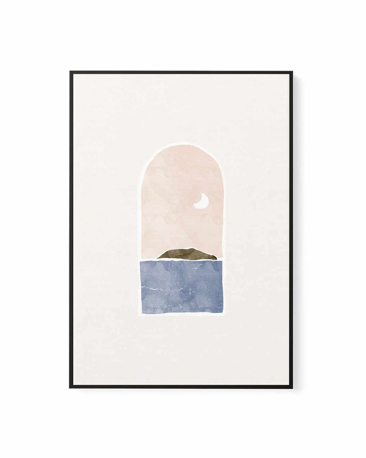 Tropical Window Landscape III by Yuyu Pont | Framed Canvas Art Print