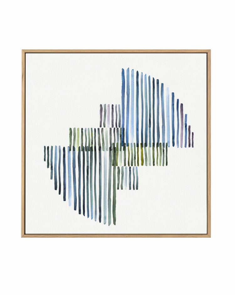 Agua Stripes I SQ Framed Canvas-CANVAS-You can shop wall art online with CANVAS Art Print Co for everything from abstract art to fun kids wall art. Our beautiful modern art prints and canvas art are available from large canvas prints to wall art paintings and our proudly Australian artwork collection offers only the highest quality framed large wall art and canvas art Australia - You can buy fashion photography prints or Hampton print posters and paintings on canvas from CANVAS Art Print Co and have them