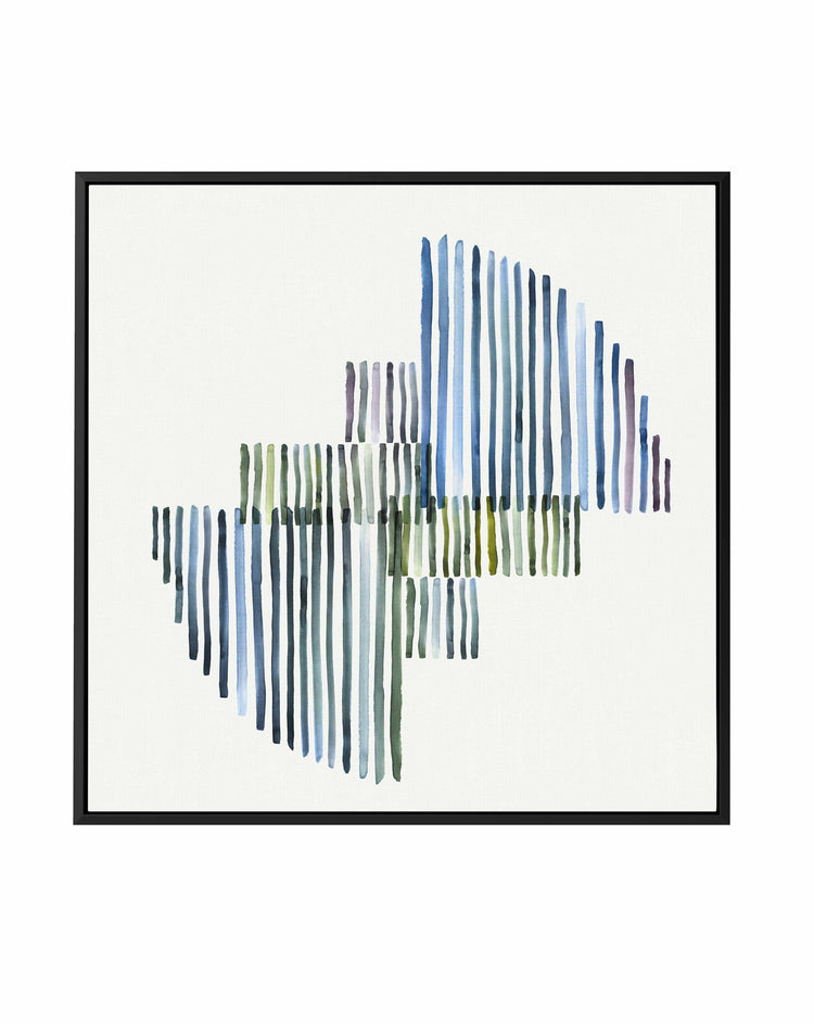 Agua Stripes I SQ Framed Canvas-CANVAS-You can shop wall art online with CANVAS Art Print Co for everything from abstract art to fun kids wall art. Our beautiful modern art prints and canvas art are available from large canvas prints to wall art paintings and our proudly Australian artwork collection offers only the highest quality framed large wall art and canvas art Australia - You can buy fashion photography prints or Hampton print posters and paintings on canvas from CANVAS Art Print Co and have them