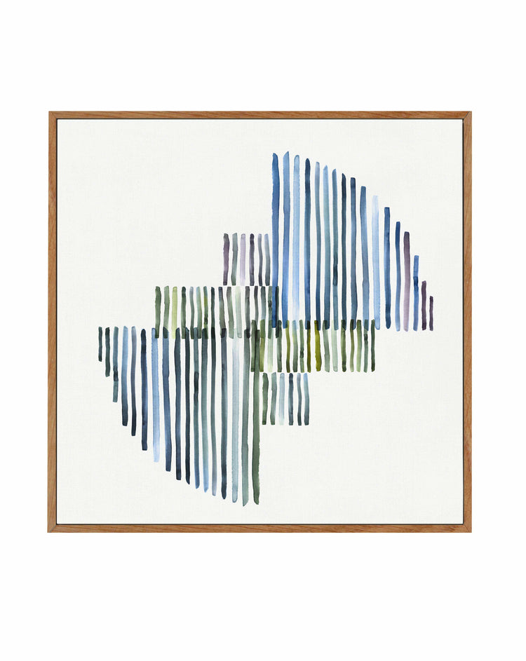 Agua Stripes I SQ Framed Canvas-CANVAS-You can shop wall art online with CANVAS Art Print Co for everything from abstract art to fun kids wall art. Our beautiful modern art prints and canvas art are available from large canvas prints to wall art paintings and our proudly Australian artwork collection offers only the highest quality framed large wall art and canvas art Australia - You can buy fashion photography prints or Hampton print posters and paintings on canvas from CANVAS Art Print Co and have them