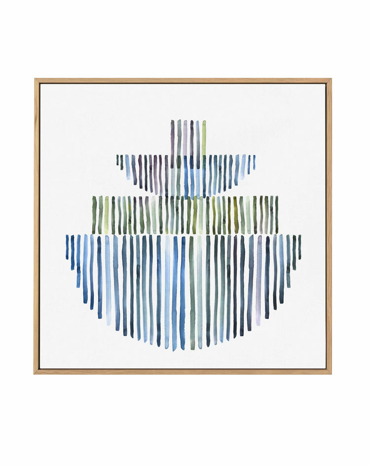 Agua Stripes II SQ Framed Canvas-CANVAS-You can shop wall art online with CANVAS Art Print Co for everything from abstract art to fun kids wall art. Our beautiful modern art prints and canvas art are available from large canvas prints to wall art paintings and our proudly Australian artwork collection offers only the highest quality framed large wall art and canvas art Australia - You can buy fashion photography prints or Hampton print posters and paintings on canvas from CANVAS Art Print Co and have them
