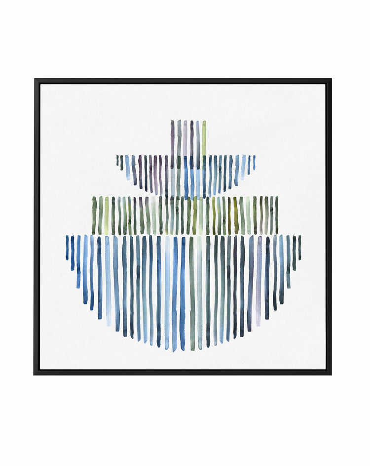 Agua Stripes II SQ Framed Canvas-CANVAS-You can shop wall art online with CANVAS Art Print Co for everything from abstract art to fun kids wall art. Our beautiful modern art prints and canvas art are available from large canvas prints to wall art paintings and our proudly Australian artwork collection offers only the highest quality framed large wall art and canvas art Australia - You can buy fashion photography prints or Hampton print posters and paintings on canvas from CANVAS Art Print Co and have them