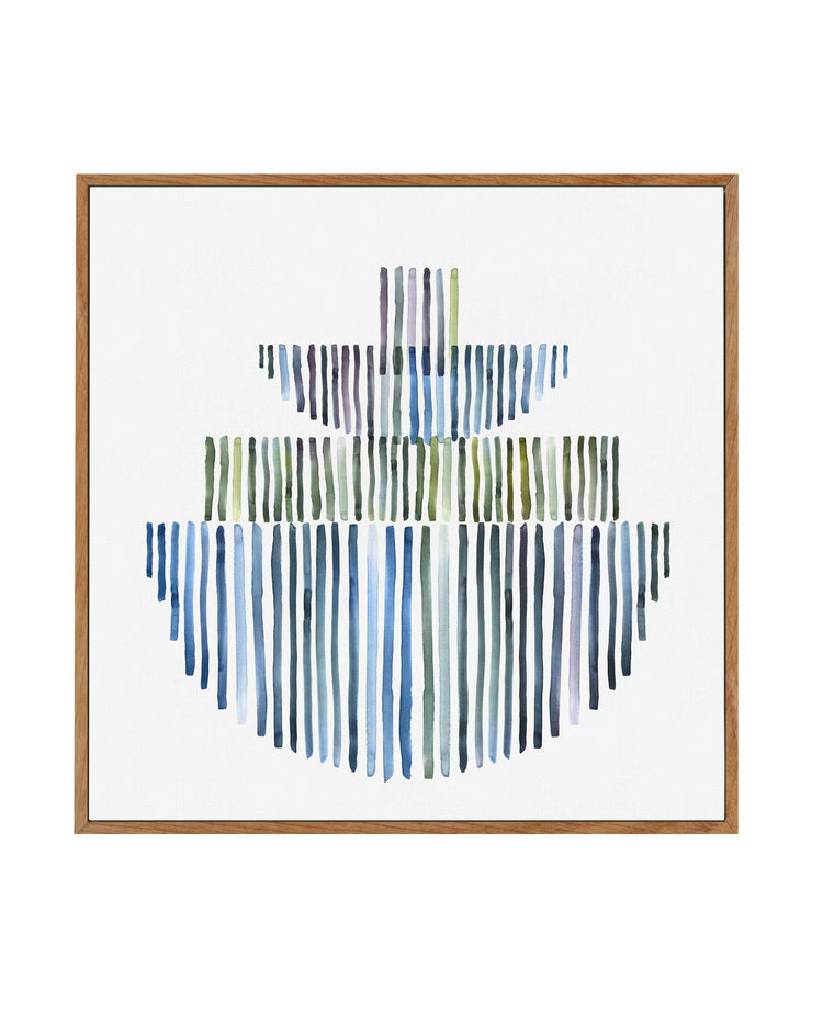 Agua Stripes II SQ Framed Canvas-CANVAS-You can shop wall art online with CANVAS Art Print Co for everything from abstract art to fun kids wall art. Our beautiful modern art prints and canvas art are available from large canvas prints to wall art paintings and our proudly Australian artwork collection offers only the highest quality framed large wall art and canvas art Australia - You can buy fashion photography prints or Hampton print posters and paintings on canvas from CANVAS Art Print Co and have them