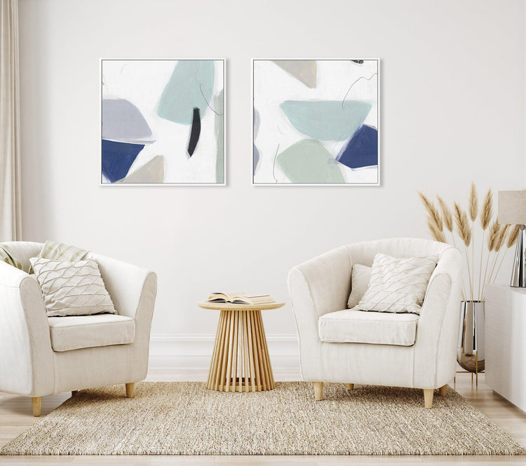 Blue Formes No 1 SQ Framed Canvas-CANVAS-You can shop wall art online with CANVAS Art Print Co for everything from abstract art to fun kids wall art. Our beautiful modern art prints and canvas art are available from large canvas prints to wall art paintings and our proudly Australian artwork collection offers only the highest quality framed large wall art and canvas art Australia - You can buy fashion photography prints or Hampton print posters and paintings on canvas from CANVAS Art Print Co and have the