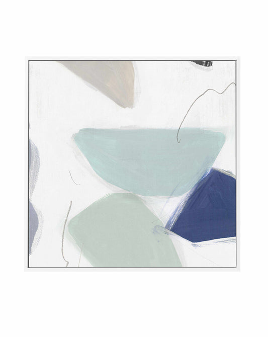 Blue Formes No 1 SQ Framed Canvas-CANVAS-You can shop wall art online with CANVAS Art Print Co for everything from abstract art to fun kids wall art. Our beautiful modern art prints and canvas art are available from large canvas prints to wall art paintings and our proudly Australian artwork collection offers only the highest quality framed large wall art and canvas art Australia - You can buy fashion photography prints or Hampton print posters and paintings on canvas from CANVAS Art Print Co and have the