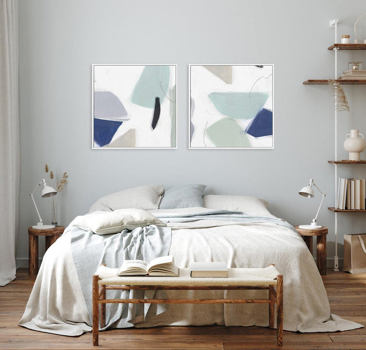 Blue Formes No 2 SQ Framed Canvas-CANVAS-You can shop wall art online with CANVAS Art Print Co for everything from abstract art to fun kids wall art. Our beautiful modern art prints and canvas art are available from large canvas prints to wall art paintings and our proudly Australian artwork collection offers only the highest quality framed large wall art and canvas art Australia - You can buy fashion photography prints or Hampton print posters and paintings on canvas from CANVAS Art Print Co and have the