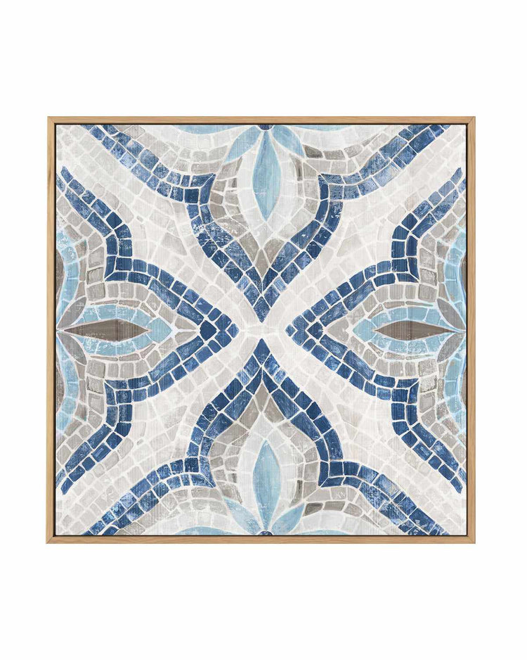 Blue Moroccan Tile | Framed Canvas Art Print