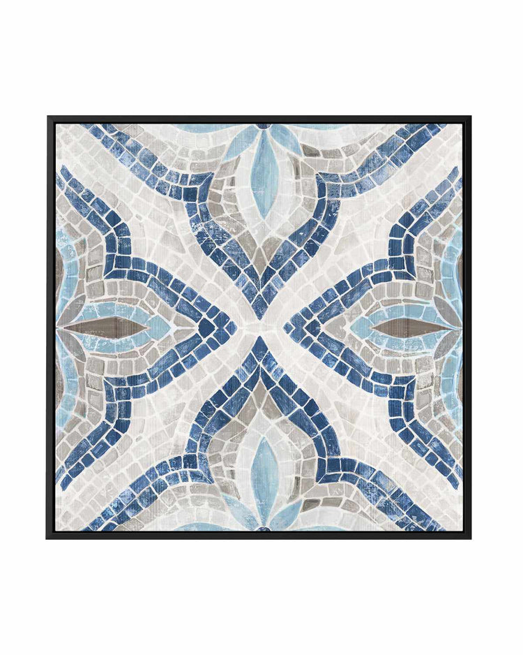 Blue Moroccan Tile | Framed Canvas Art Print