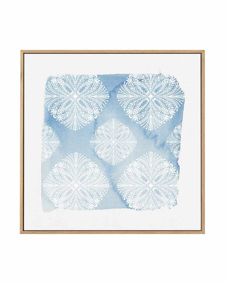 Blue Reflections | Framed Canvas Art Print